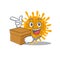 Coronaviruses cartoon design style having a box