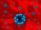 Coronaviruses contagious - 3d rendering