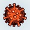 Corono virus bacterium. Vector drawing