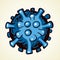 Corono virus bacterium. Vector drawing