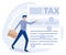 Corporate accountancy concept, Corporation income tax return date, payment deadline, installment tax payments, vat payment, flat