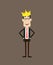 Corporate Business Character - Wearing a Crown