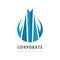 Corporate business - concept logo template vector illustration. Abstract shape creative logo sign. Progress success development