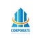 Corporate business logo template design. Finance economic sign. Development strategy icon. Progress symbol. Startup creative sign