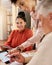 Corporate business, meeting and planning portrait of a woman with documents and tablet in office. Face of a female