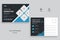 Corporate business postcard template with creative layout vector design