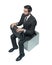 Corporate businessman sitting and waiting