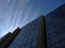 Corporate Cloudscape reflected in Commercial office building in Winnipeg Canada