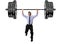 Corporate composite of young attractive businessman power lifting heavy dumbbell weights