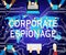 Corporate Espionage Covert Cyber Hacking 2d Illustration