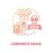 Corporate fraud concept icon