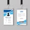 Corporate ID Card Template with Blue Details