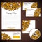 Corporate identity with floral gold ornament