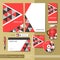 Corporate identity template with red and black triangle element