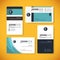 Corporate indentity business card template. Template design.