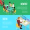 Corporate office life isometric 3D posters