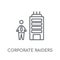 Corporate raiders linear icon. Modern outline Corporate raiders
