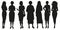 Corporate Silhouettes: Diverse Business Poses