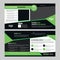Corporate Square Bifold Brochure Template, Business Leaflet Template