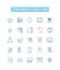 Corporate structure vector line icons set. Organisation, Hierarchy, Network, Framework, Corporate, Division, Reporting