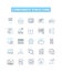 Corporate structure vector line icons set. Organisation, Hierarchy, Network, Framework, Corporate, Division, Reporting