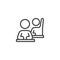 Corporate Training line icon