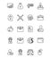 Corporate Vector Isolated Vector Icons set that can be easily modified or edit