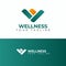 corporate wellness vector logo vector Illustration