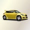 Corporate Yellow car Vector illustration