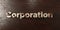 Corporation - grungy wooden headline on Maple - 3D rendered royalty free stock image
