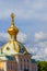 Corps under Coat of Arms of Grand Palace in Peterhof in St. Petersburg, Russia