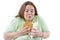 Corpulent Woman Having Addiction to Unhealthy Food