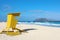 Corralejo Dunas beach with Lobos Island on the background in Fuerteventura, Canary Islands