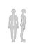 Correct alignment of human body in standing posture for good personality and healthy of spine and bone. Health care and medical il