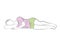 Correct and incorrect sleeping position on her side. vector illustration.