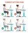 Correct sitting pose in work place health care informational poster, vector illustration scheme.