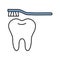 Correct teeth brushing color icon