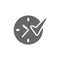 Correct timing icon. Vector illustration decorative design