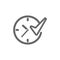 Correct timing icon. Vector illustration decorative design