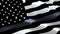Corrections enforcement waving flag. National 3d Thin Grey Line flag waving. Sign of Corrections enforcement seamless loop animati