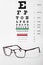 Corrective glasses and Snellen chart