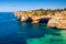 Corredoura Beach, sighted viewpoint on the trail of the Seven Suspended Valleys Sete Vales Suspensos. Praia da Corredoura with