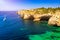 Corredoura Beach, sighted viewpoint on the trail of the Seven Suspended Valleys (Sete Vales Suspensos). Praia da Corredoura near