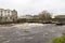 The Corrib river having a high level because of the rain