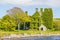 Corrib River, natural vegetation and Menlo Castle