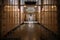 Corridor in Alcatraz prison cell in San Francisco in United States