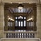 Corridor behind marble railing in Wisconsin Capitol