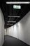 Corridor of business building with black ceiling