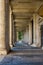 Corridor with columns in Palazzo Nuovo on the Capitoline Square in Rome, Italy