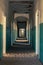 A corridor in the historic hospital of the abandoned town of Kolmanskop in Namibia